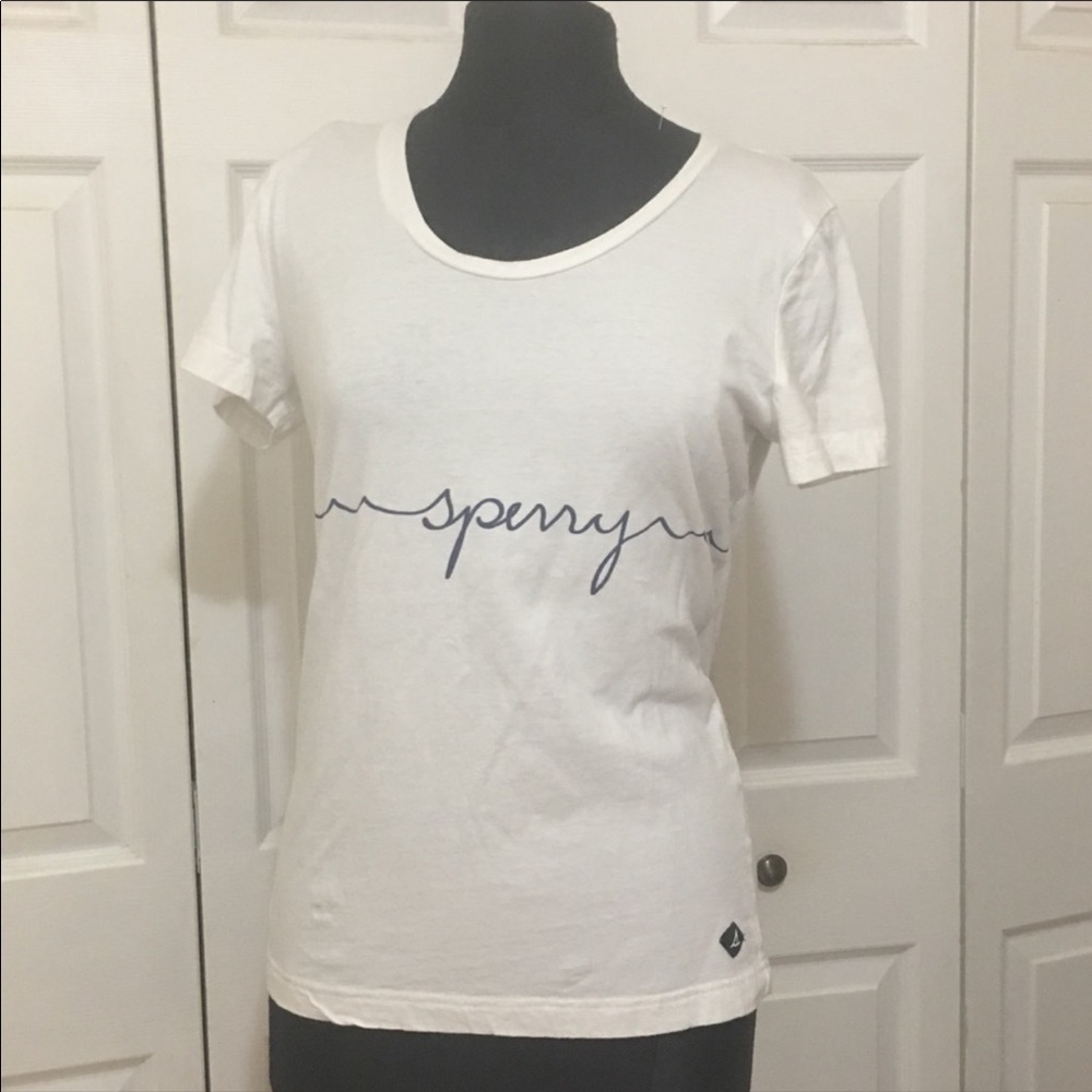 100% Cotton Sperry T-shirt in white